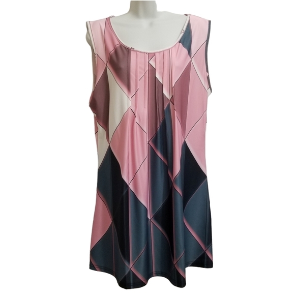 LILY by Firmiana sleeveless patterned top - Picture 1 of 9